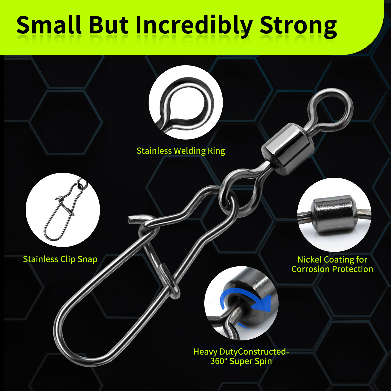 Duo-Lock Snap Swivels 50~200Pc - огляд і ціна Fishing Hook Assortment