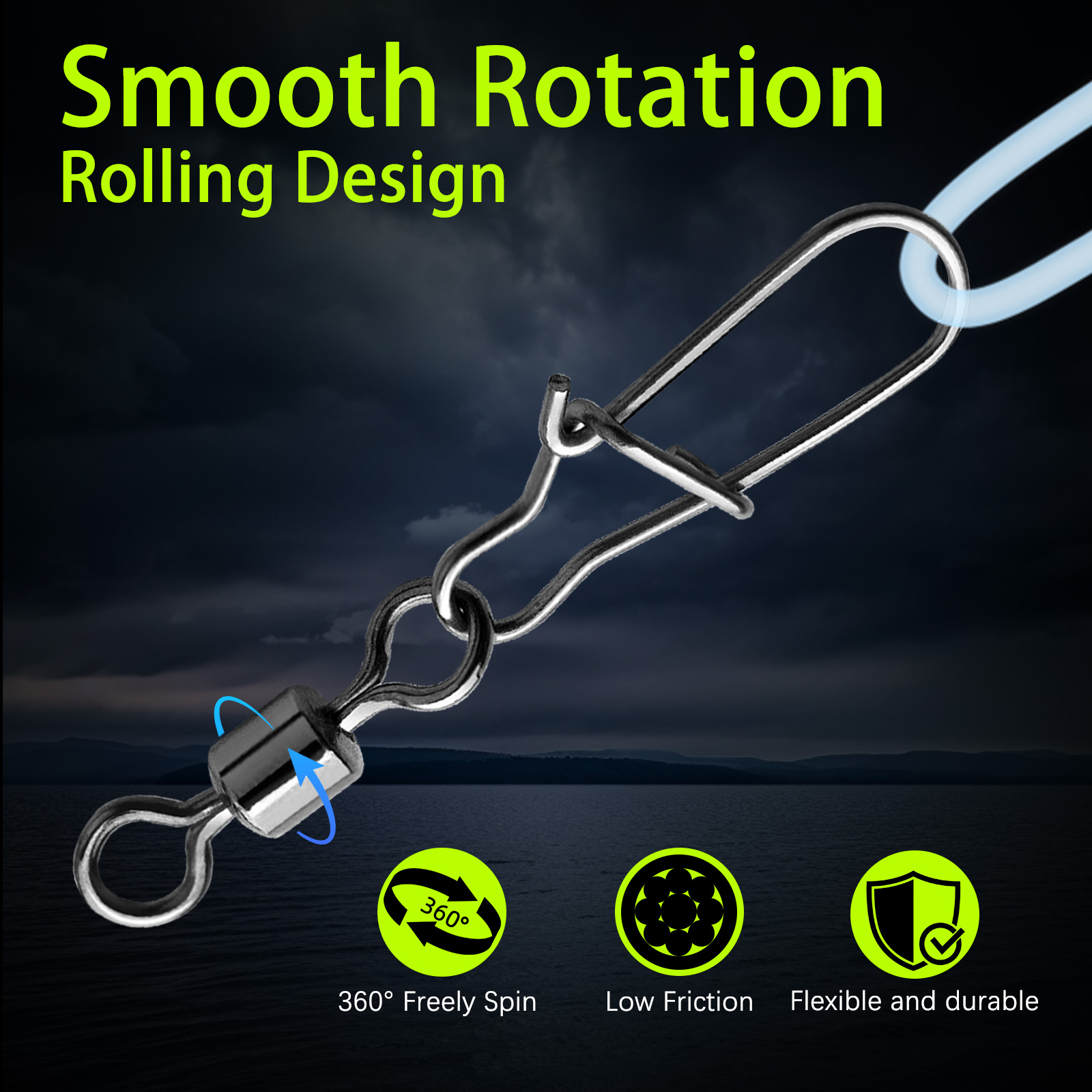 Duo-Lock Snap Swivels 50~200Pc - огляд і ціна Fishing Hook Assortment