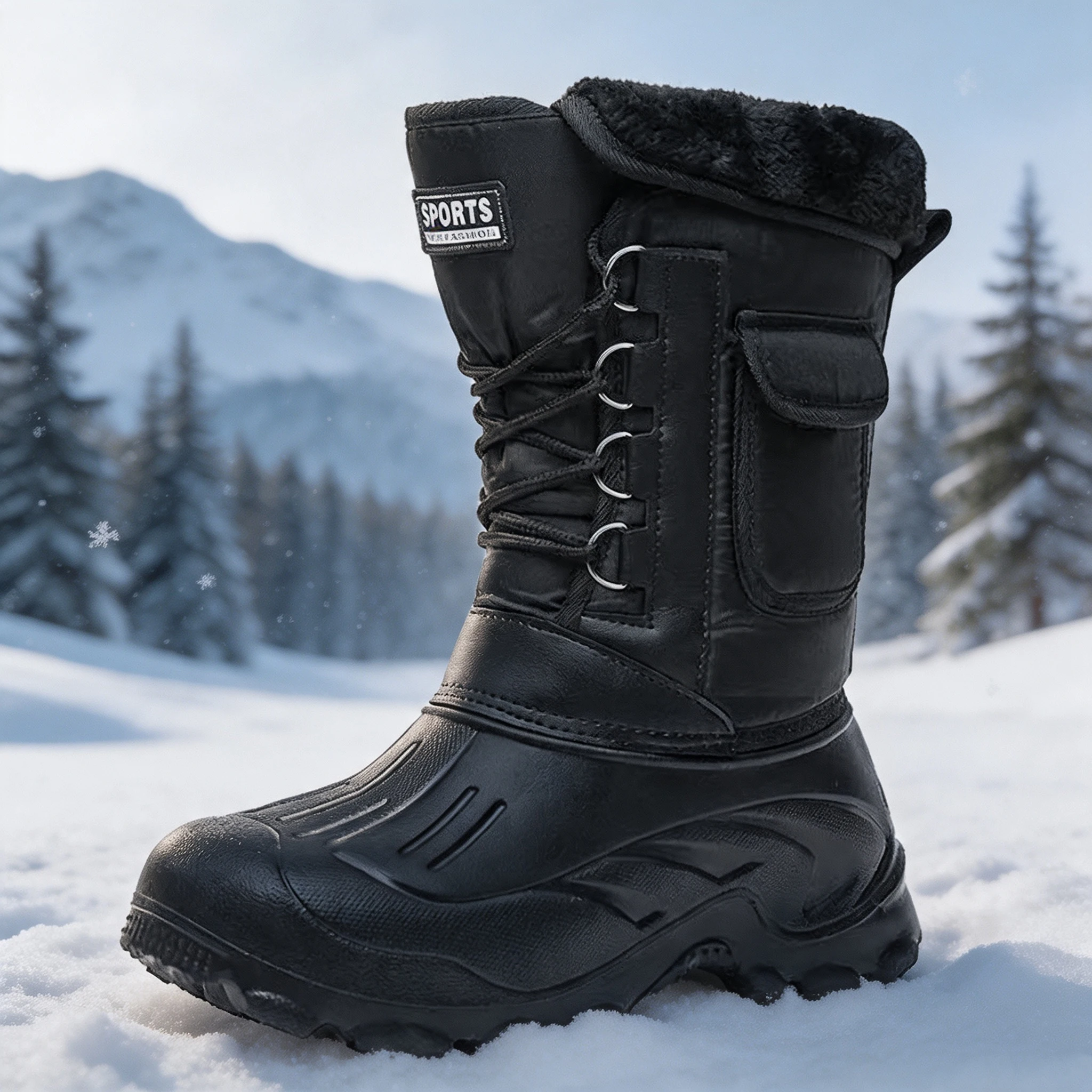 Men Winter Snow Boots Outdoor  - огляд і ціна Fishing Hook Size