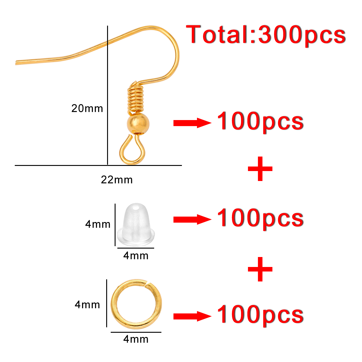 100-300pcs/Lot Hypoallergenic  - огляд і ціна Fishing Hook Assortment